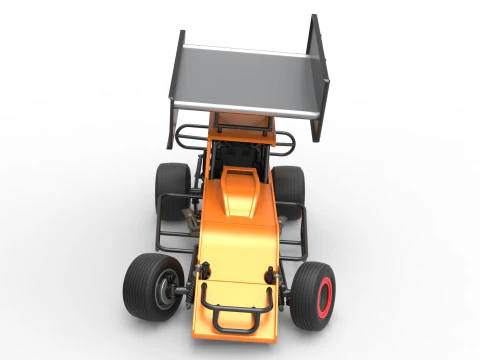Southern Wing Modified Stock car while turning Scale 1 to 25 3D Print Model