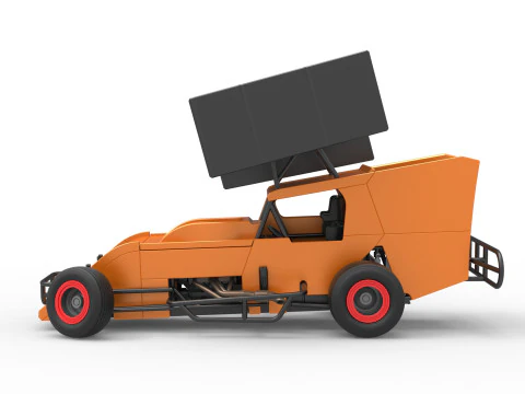 Southern Wing Modified Stock car while turning Scale 1 to 25 3D Print Model