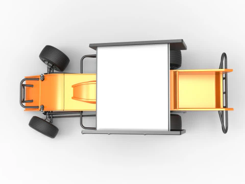 Southern Wing Modified Stock car while turning Scale 1 to 25 3D Print Model