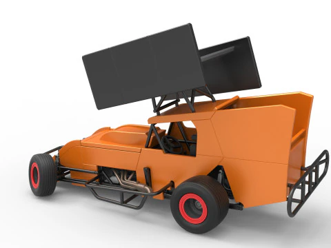 Southern Wing Modified Stock car while turning Scale 1 to 25 3D Print Model