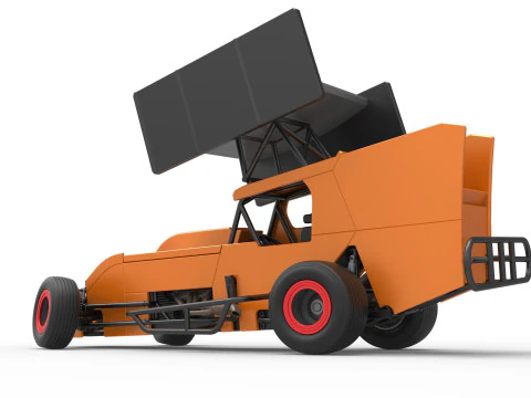 Southern Wing Modified Stock car while turning Scale 1 to 25 3D Print Model