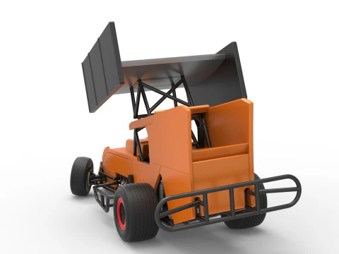 Southern Wing Modified Stock car while turning Scale 1 to 25 3D Print Model