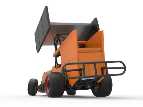 Southern Wing Modified Stock car while turning Scale 1 to 25 3D Print Model