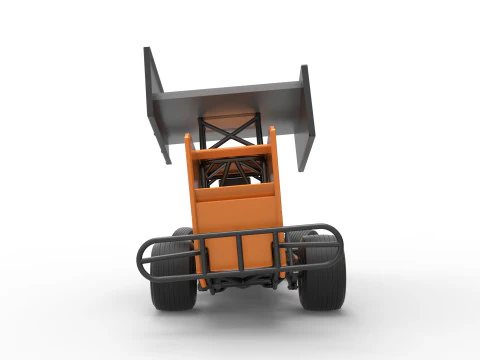 Southern Wing Modified Stock car while turning Scale 1 to 25 3D Print Model