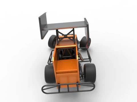 Southern Wing Modified Stock car while turning Scale 1 to 25 3D Print Model