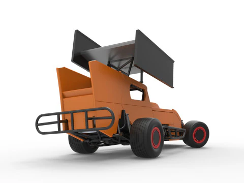 Southern Wing Modified Stock car while turning Scale 1 to 25 3D Print Model