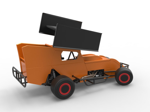 Southern Wing Modified Stock car while turning Scale 1 to 25 3D Принт Модель