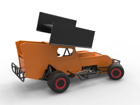 Southern Wing Modified Stock car while turning Scale 1 to 25 3D Print Model