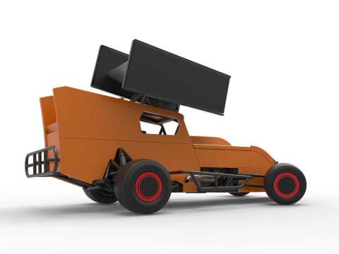 Southern Wing Modified Stock car while turning Scale 1 to 25 3D Print Model