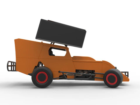 Southern Wing Modified Stock car while turning Scale 1 to 25 3D Print Model