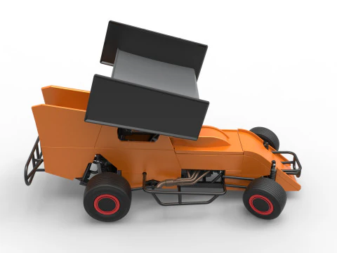 Southern Wing Modified Stock car while turning Scale 1 to 25 3D Print Model