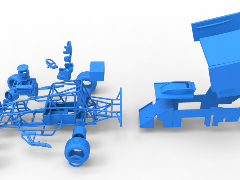 Southern Wing Modified Stock car while turning Scale 1 to 25 3D Принт Модель