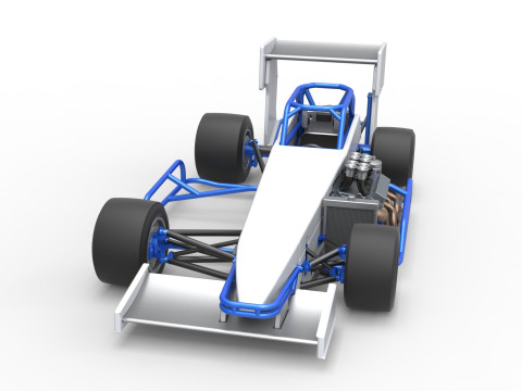 Supermodified front engine race car V4 Scale 1 to 25 3D Druckmodell