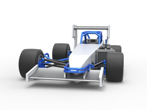 Supermodified front engine race car V4 Scale 1 to 25 3D Druckmodell