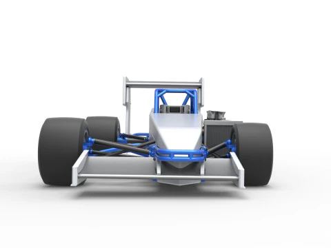 Supermodified front engine race car V4 Scale 1 to 25 3D Print Model