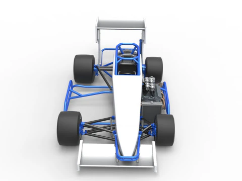 Supermodified front engine race car V4 Scale 1 to 25 3D Print Model