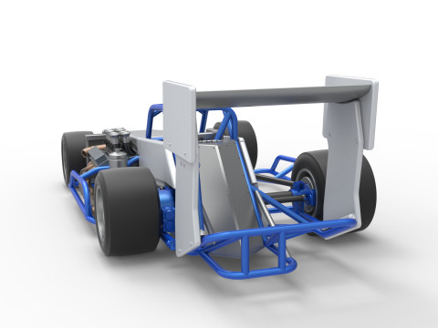 Supermodified front engine race car V4 Scale 1 to 25 3D Druckmodell