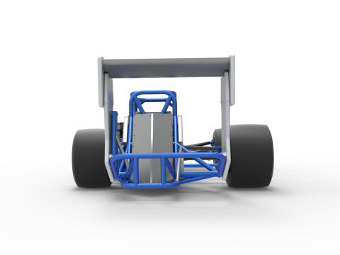 Supermodified front engine race car V4 Scale 1 to 25 3D Druckmodell