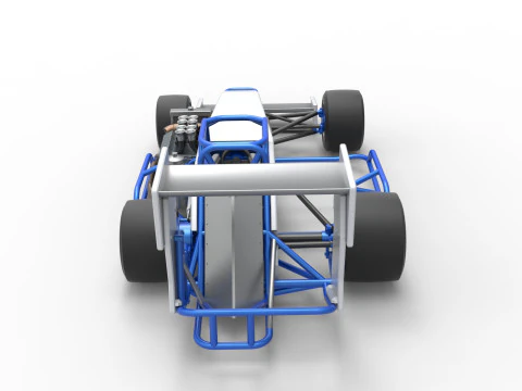 Supermodified front engine race car V4 Scale 1 to 25 3D Print Model