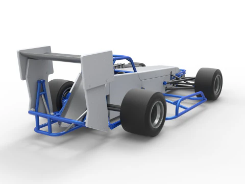 Supermodified front engine race car V4 Scale 1 to 25 3D Print Model