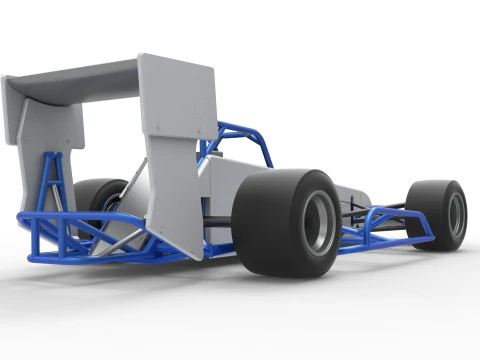 Supermodified front engine race car V4 Scale 1 to 25 3D Print Model
