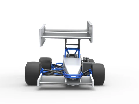 Supermodified front engine race car V4 Scale 1 to 25 3D Print Model