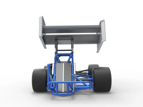 Supermodified front engine race car V4 Scale 1 to 25 3D Print Model