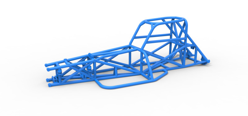 Frame of Supermodified front engine race car V3 Scale 1 to 25 3D Принт Модель .c4d .max .obj .3ds .fbx .stl .blend