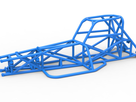 Frame of Supermodified front engine race car V3 Scale 1 to 25 Modello di stampa 3D