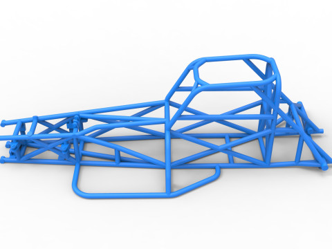 Frame of Supermodified front engine race car V3 Scale 1 to 25 3D Принт Модель