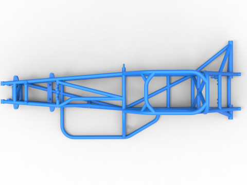 Frame of Supermodified front engine race car V3 Scale 1 to 25 3D Принт Модель