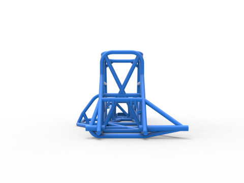Frame of Supermodified front engine race car V3 Scale 1 to 25 3D Принт Модель
