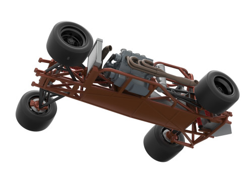 Supermodified front engine race car Base Version 3 Scale 1 to 25 3D printmodel