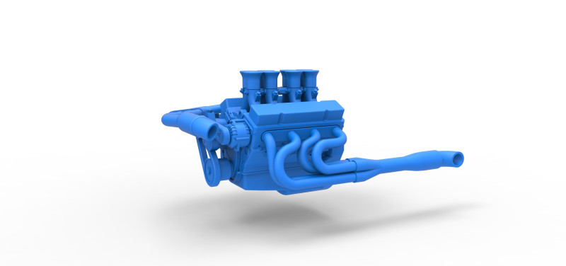 Engine V8 for Supermodified race car Version 3 Scale 1 to 25 3D Druckmodell .c4d .max .obj .3ds .fbx .stl .blend 