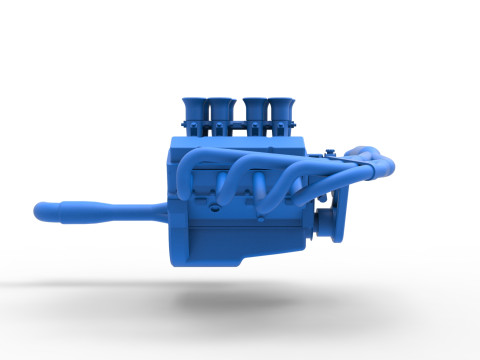 Engine V8 for Supermodified race car Version 3 Scale 1 to 25 3D Druckmodell