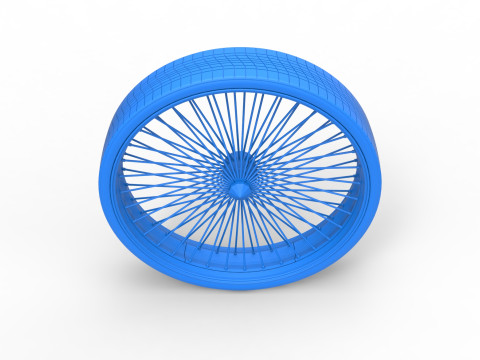 50 inch Wire wheel of Donk car Scale 1 to 25 3D Print Model