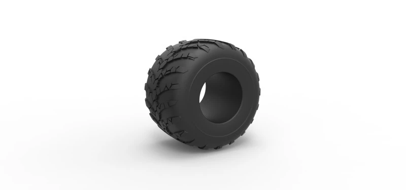 Модель шины Monster Jam 34 в масштабе 1:25, для 3D-печати, в транспортном средстве 589648 | 3DExport