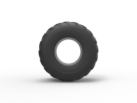 Monster Jam tire 34 Scale 1 to 25 3D Print Model