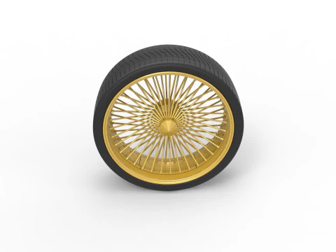 30 inch Wire wheel of Donk car Scale 1 to 25 3D Print Model