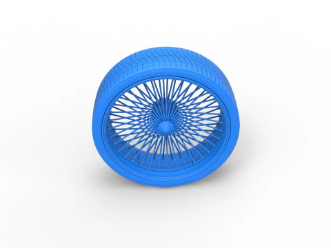 30 inch Wire wheel of Donk car Scale 1 to 25 3D Print Model