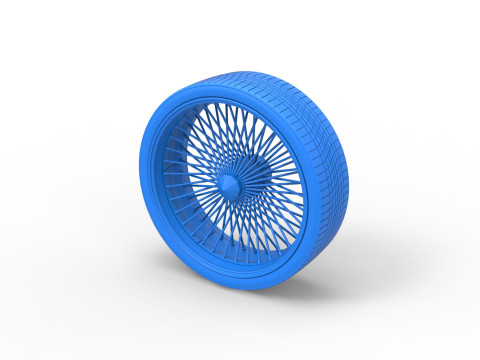 30 inch Wire wheel of Donk car Scale 1 to 25 3Dプリントモデル
