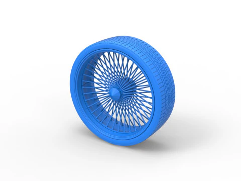 30 inch Wire wheel of Donk car Scale 1 to 25 3D Print Model