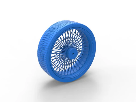 30 inch Wire wheel of Donk car Scale 1 to 25 3D Print Model