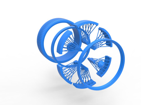 30 inch Wire wheel of Donk car Scale 1 to 25 3Dプリントモデル