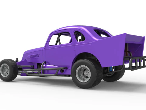 Vintage Dirt Modified Stock Car im Ma&szlig;stab 1 bis 25 3D Druckmodell