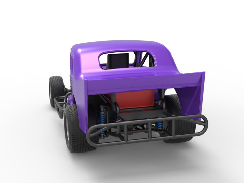 Vintage Dirt Modified stock car Scale 1 to 25 3D Print Model