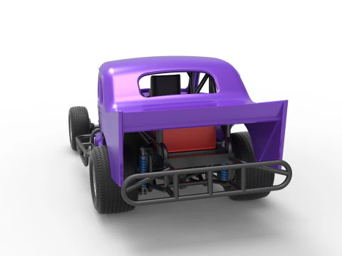 Vintage Dirt Modified Stock Car im Ma&szlig;stab 1 bis 25 3D Druckmodell