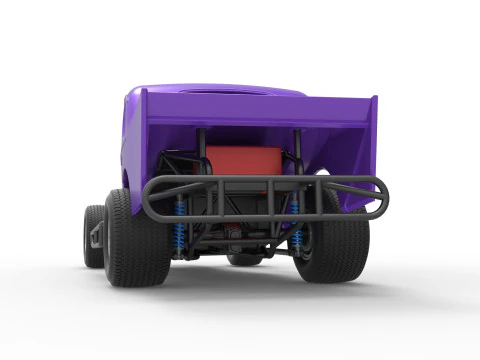 Vintage Dirt Modified Stock Car im Ma&szlig;stab 1 bis 25 3D Druckmodell