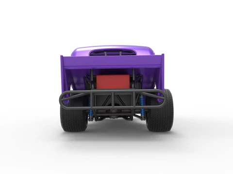 Vintage Dirt Modified Stock Car im Ma&szlig;stab 1 bis 25 3D Druckmodell