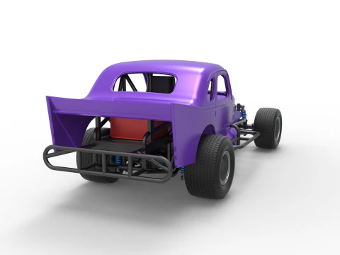 Vintage Dirt Modified Stock Car im Ma&szlig;stab 1 bis 25 3D Druckmodell